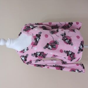 Disney 🩷 Pink Fleece Minnie Mouse Long Sleeve Size Small 4-6